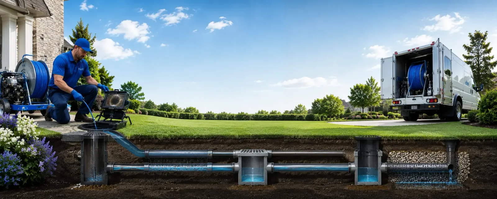 Outdoor drain cleaning information for Stark, KS